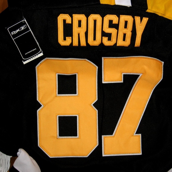 SYDNEY CROSBY #87 PENGUINS 2XL REEBOK BLACK JERSEY - Picture 4 of 6
